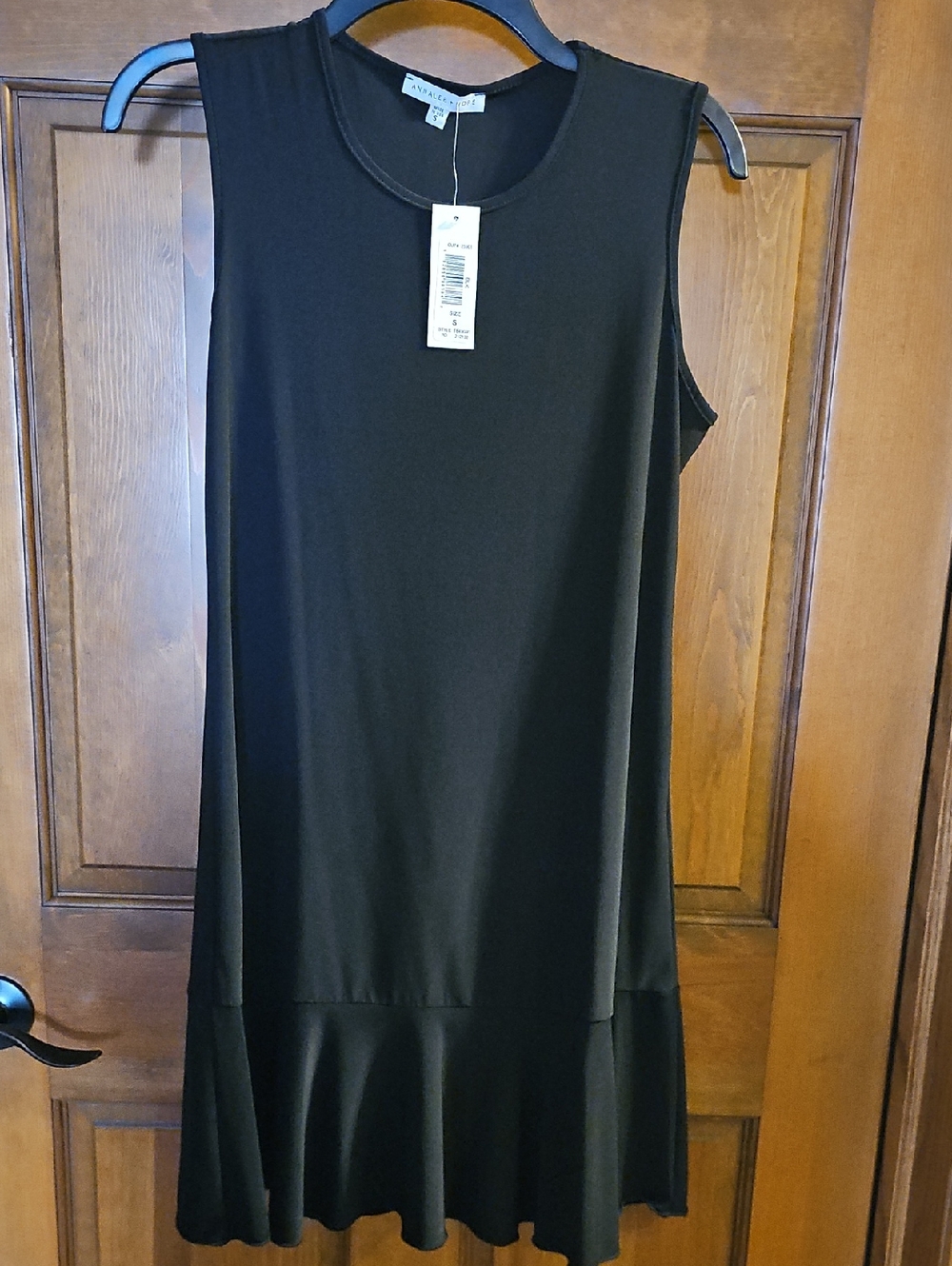 Annalee + Hope Sleeveless Black Mini Dress with Ruffle Hem